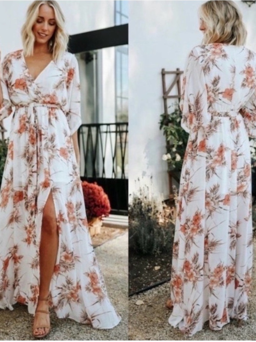 Baltic Born Kia Sunset Floral Kimono Maxi Dress